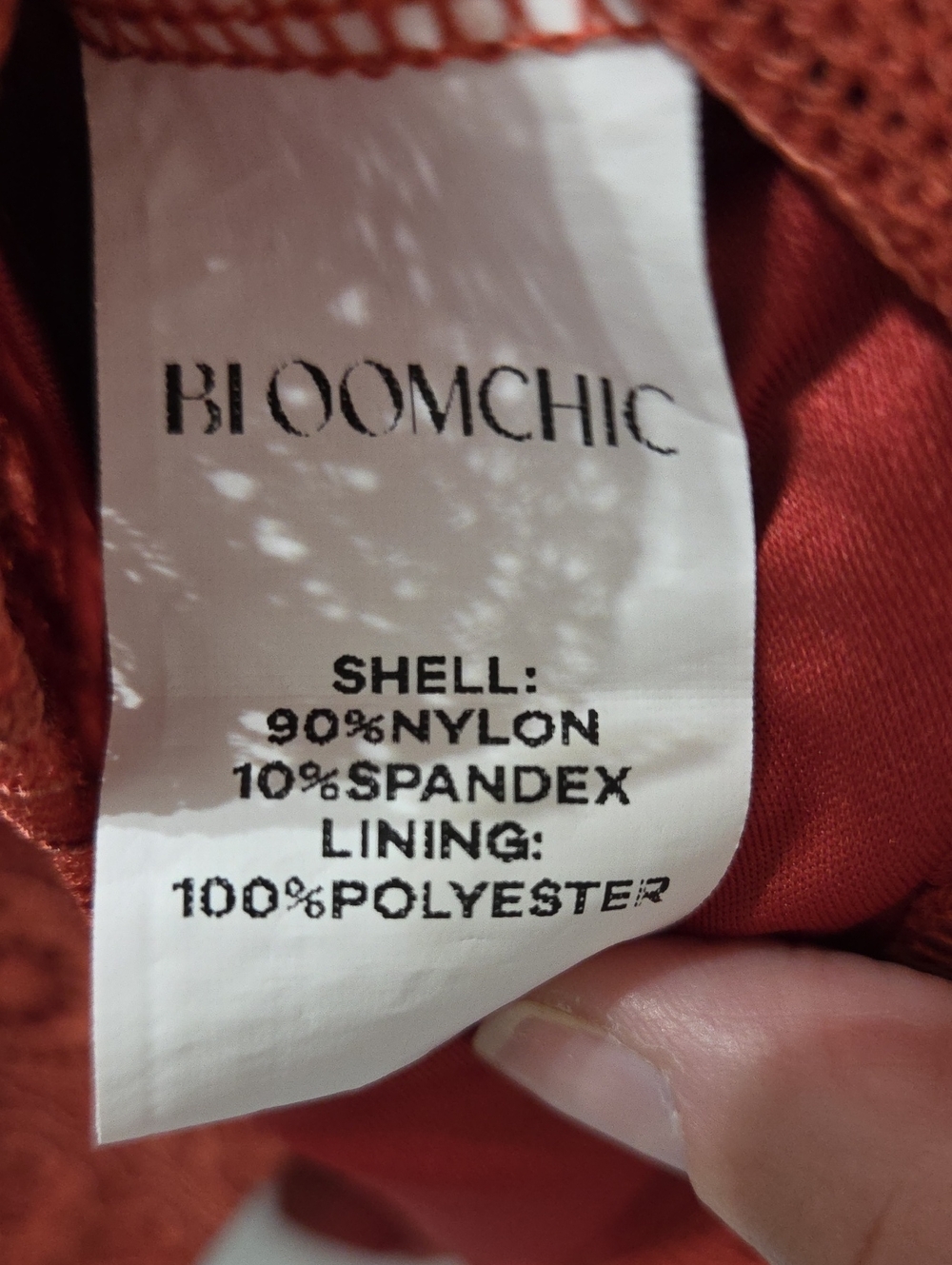 BloomChic Russet Lace V-Neck Peplum Drawstring Top, Size XL-14-16 - Picture 8 of 12